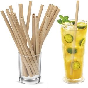 Natural Bamboo Drinking Straws With Brush