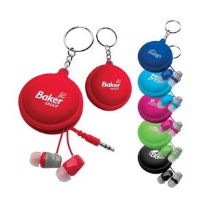 Silicon key chain earbuds case
