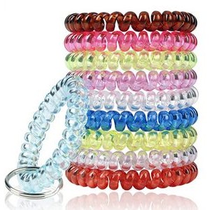 Transparency Flexible Spiral Coil Stretchable Key Chain
