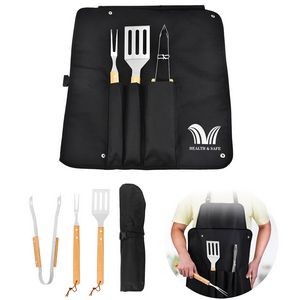 4-in-1 Stainless Steel Barbecue Suit With Apron