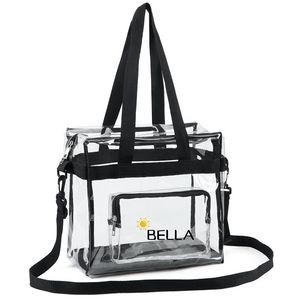 Clear Tote Bag with Handles & Adjustable Strap