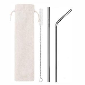 Stainless Steel Straw Set(White Bag)