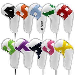 PU Leather Golf Club Protective Covers 10PCS