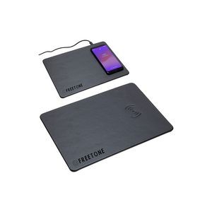 Faux Leather Mouse Pad with Wireless Charger