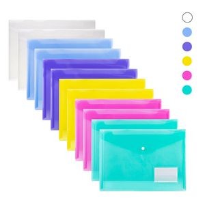 A4 Plastic Envelope Folder with Snap Closure