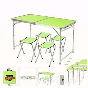 Portable Aluminum Table Chairs Set