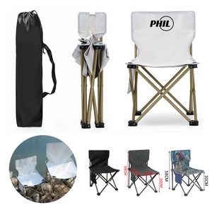 (440 LBS)Portable Oxford Camping Folding Chair with Carry Bag