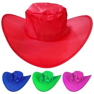 Nylon Folding Cowboy Hat w/Pouch