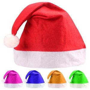 Non Woven Christmas Hats w/Pom Cuff