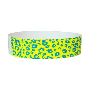 Neon Cheetah Tyvek Wristband (Pre-Printed)