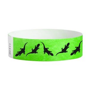 Geckos on green Tyvek Wristband (Pre-Printed)
