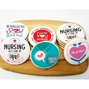 3.5" Nursing Appreciation Round Logo Sugar Cookie