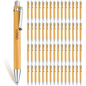 ECO Friendly Bamboo Retractable Ballpoint Pen German Ink
