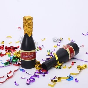 Champagne Shaped Spring Loaded Confetti Party Poppers