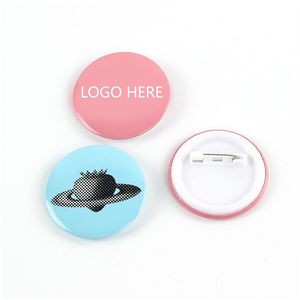 2.95" Round Button Badge Safety Pin
