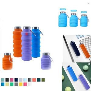 16 OZ Collapsiple Silicone Sports Water Bottle