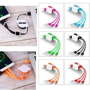 3 In 1 Retractable USB Charge Cord