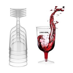6oz Disposable Clear Plastic Red Wine Glasses