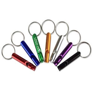 Big Hiking Camping Survival Aluminum Whistle with Key Ring