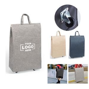 Small Wheel Boarding Travel Bag Collapsible Shopping Tote