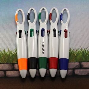 4 Color Carabineer Fashionable Ballpoint Pen
