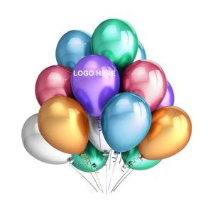 12 Inch Metallic Latex Balloons