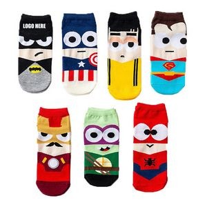 The Avengers Mightiest Heroes Cartoon Ankle Socks for Adults