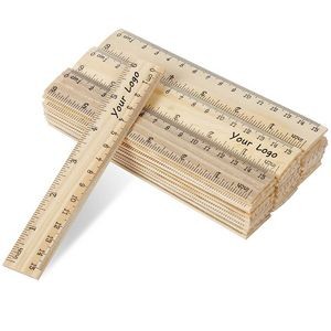 Wooden Rulers Double Sided Pine Wood School Measuring Ruler
