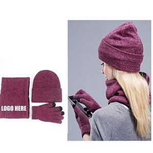 Hat Scarf Touchscreen Gloves Sets