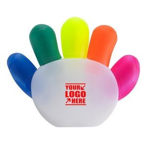 Promotional Hand Shape Multi Colored Highlighter