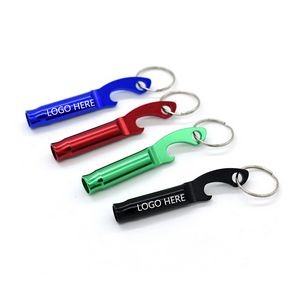Whistle Key Ring With Bottle Opener