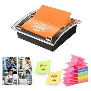 Pop-Up Sticky Note Dispenser With Adhesive Notes