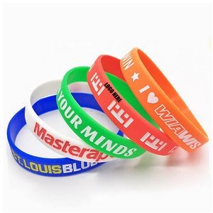 Debossed Color Filled Silicone Wristband