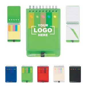 Spiral Jotter With Sticky Notes, Flags & Pen