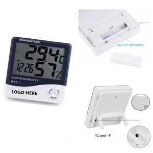 Digital Thermometer Hygrometer Alarm Clock