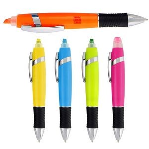 Highlighter with Ballpoint Pen Combo