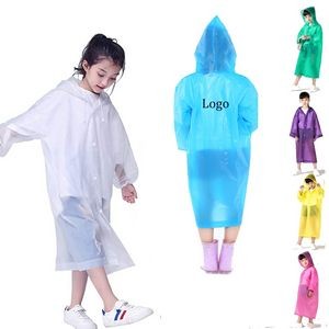 Raincoat for Kids EVA Rain Coat Reusable Rain Poncho Jacket