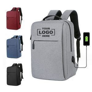Water-Resistant USB Charging Business Backpack