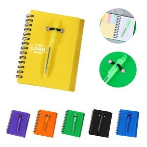 Pocket Spiral Ruler Notebook With Sticky Notes & Pen