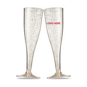 5oz Disposable Clear Plastic Champagne Glasses
