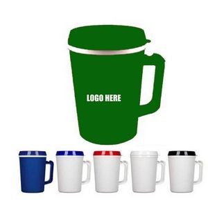 34 Oz.Double Wall Mug With Spill-Resistant Lid