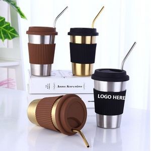 Stainless Steel Cups With Silicone Lids