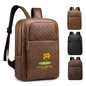 Leather Backpack with Custom Logo