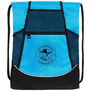 Polyester Drawstring Bags With Three Mesh Pockets