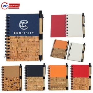 Wood Grain Spiral Notepad & Pen Set