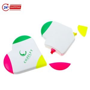 Heart-shaped Three-color Highlighter