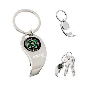 Bottle Opener Key Chain with Compass