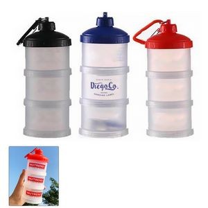 3-layer Protein Powder Storage Containers W/Carabiner