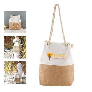 Jute Beach Handbags Shopping Tote bag