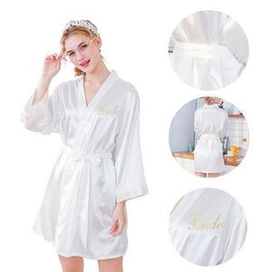 Women's Solid Satin Robes